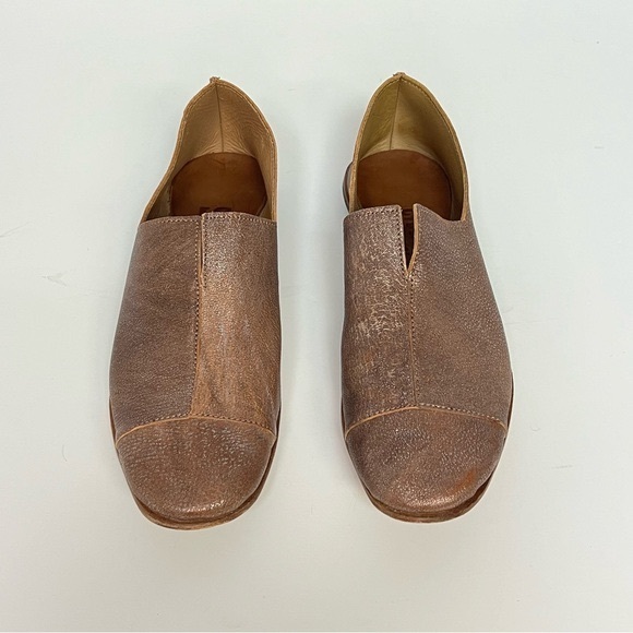 Cydwoq Handmade Starlight Metallic Slip On Medicine Loafer Cap Toe Flat 9 - Picture 2 of 11